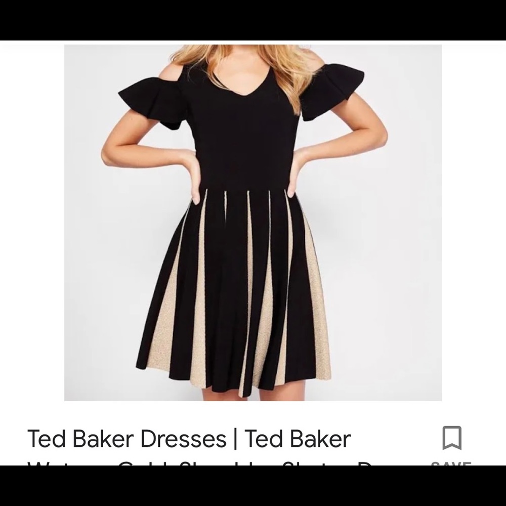 Ted Baker Dresses | Ted Baker Wytney Cold-Shoulder Skater Dress 4 NWT